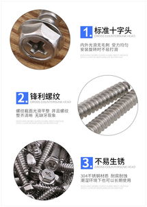 廠家直銷高品質304不銹鋼十字外六角螺絲 家用電器零配件的可靠選擇
